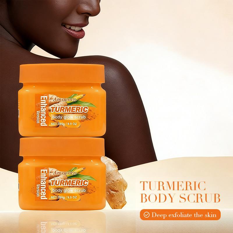 Turmeric Nourishing Scrub 280g - Infused with natural turmeric extract and moisturizing ingredients. Gently exfoliates while deeply hydrating the skin, leaving it smooth, supple, and radiant.