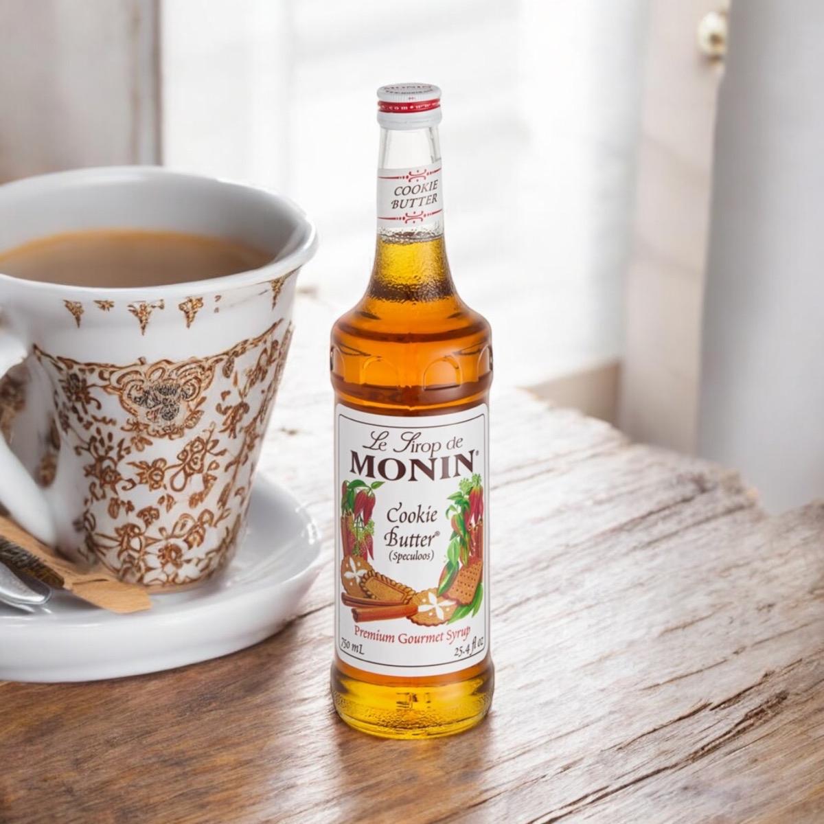 Monin Cookie Butter Flavoring Syrup 750 mL Baking Coffee Pastry Bake Sweet