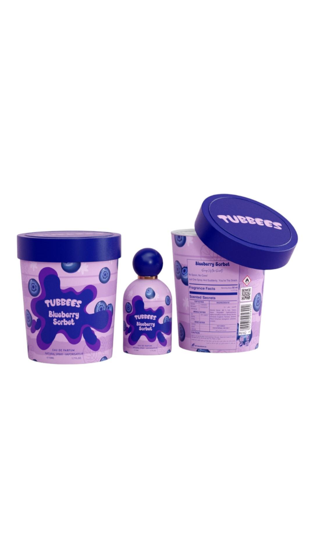 Granduer | Tubbees | Blueberry Sorbet | Eau De Parfum | 1.7 fl oz | Unisex Fragrance | Berry - Sweet & Creamy Notes