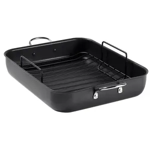 T-Fal Simply Cook 13"x16" Nonstick Roaster Black