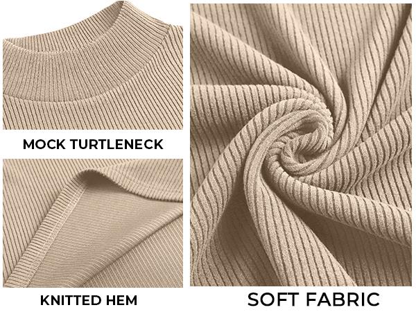 COOFANDY Mens Mock Turtleneck Sweater Short Sleeve Turtle Neck Sweaters Casual Ribbed Knited Pullover Tops Solid Basic Tee