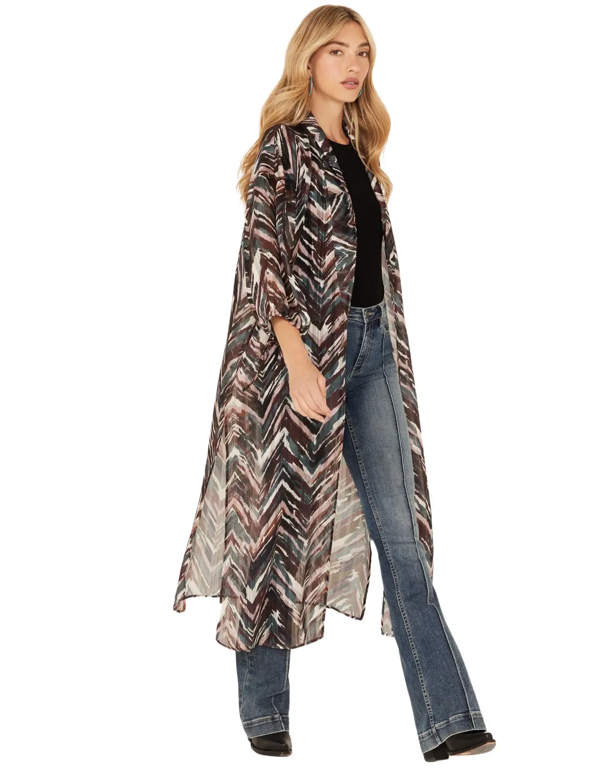 Shyanne Women's Women'S Printed Maxi Kimono - Swfa23v59