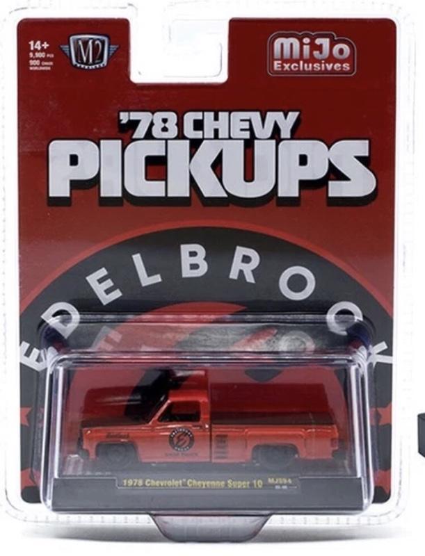 M2 1978 Chevrolet Cheyenne Super 10 Pickup Edelbrock 1/64 Diecast 31500-MJS94 Model Car
