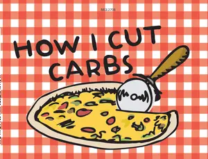 PIZZA "How I Cut Carbs" Fridge Magnet Kitchen Decor - 3.5" x 2.5" Made in USA