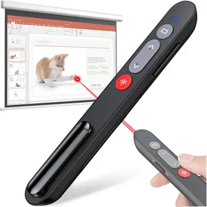 ESYWEN 2-in-1 USB Type C Presentation Clicker Wireless Presenter Remote for PowerPoint ,Mac, Computer, Laptop-Black