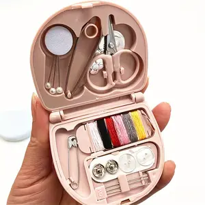 Single Pink Portable Sewing Kit – Complete Set with Thread, Needles, and Tools for On-the-Go Repairs and Crafts