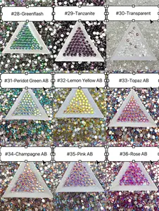 Flat Back Glass Rhinestones (No.28 - No.36) | Multiple Colors & Sizes (SS3-SS20)