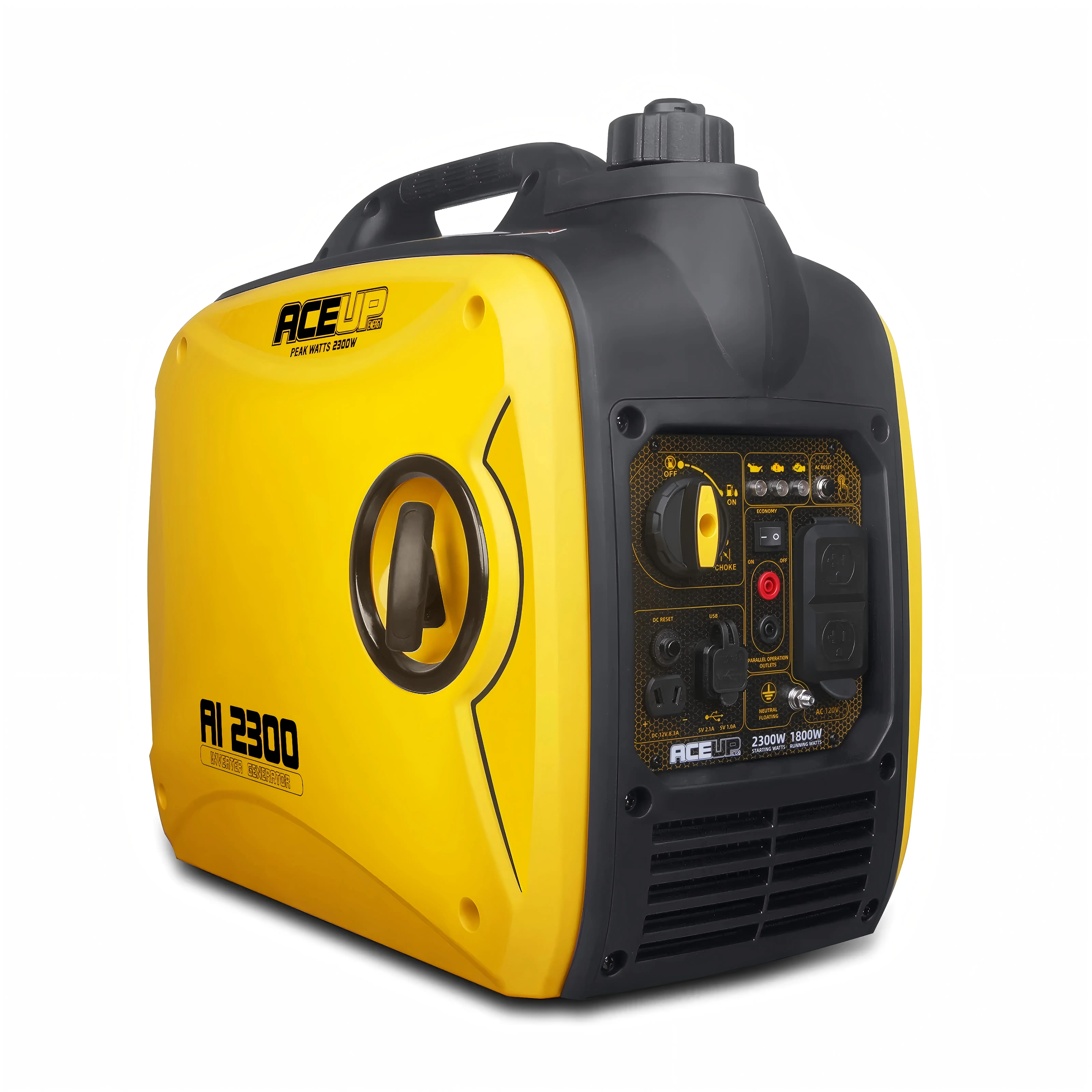 Aceup Energy AI 2300 Portable Inverter Generator 2300 Watt Super Quiet EPA Compliant Lightweight RV Ready for Home Use