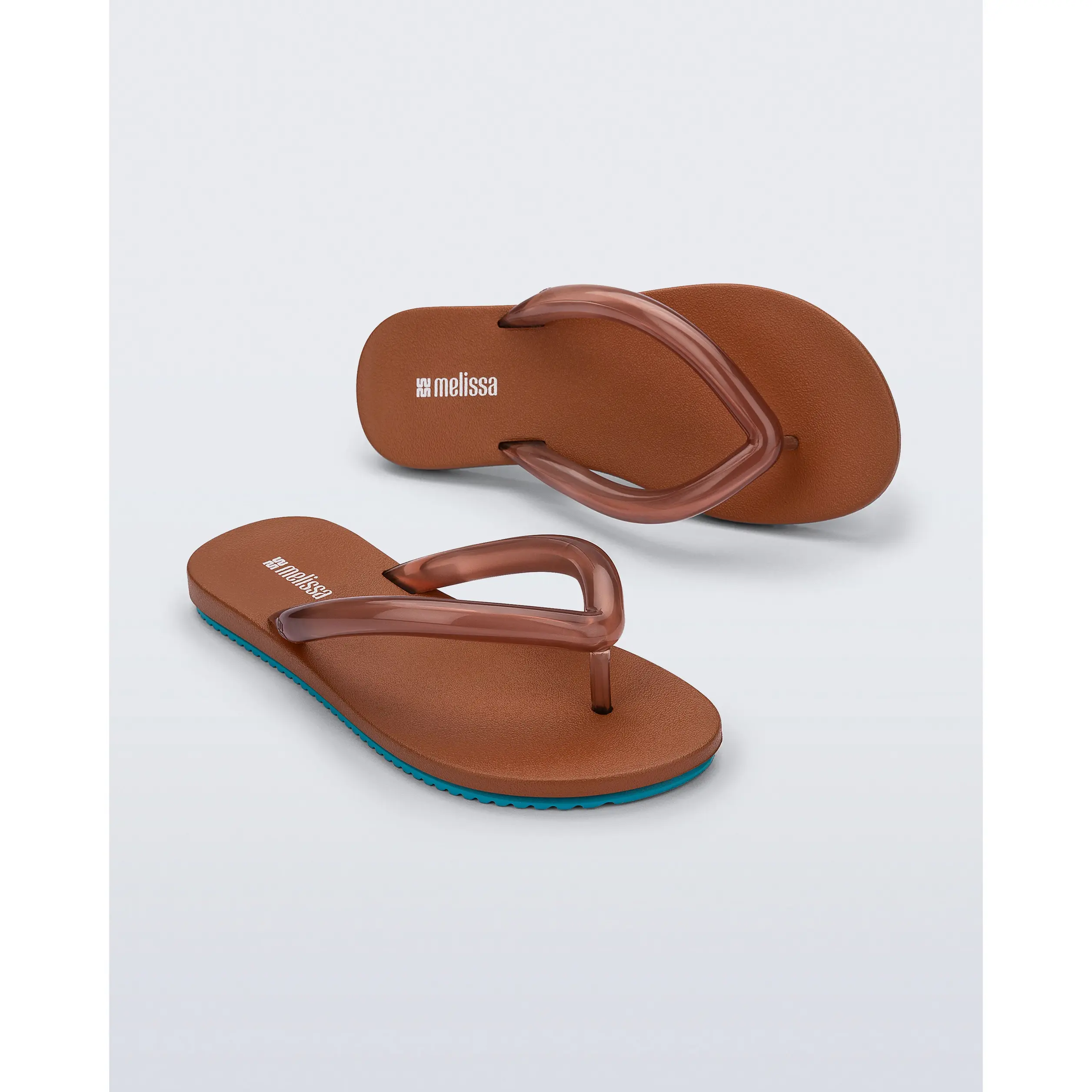 Melissa Women's Flip Flop Airflow Flat Shoes with Puffed AirBubble Straps