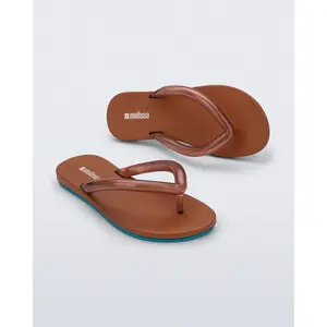 Melissa Women's Flip Flop Airflow Flat Shoes with Puffed AirBubble Straps