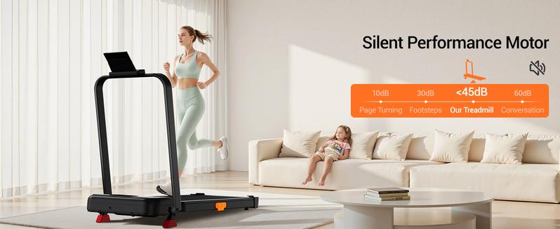 UMAY Treadmill with 15% Incline, 4-In-1 Portable Foldable Under Desk Treadmills for Home and Office, 2.5 HP Quiet Walking Pad with 300 LBS Capacity