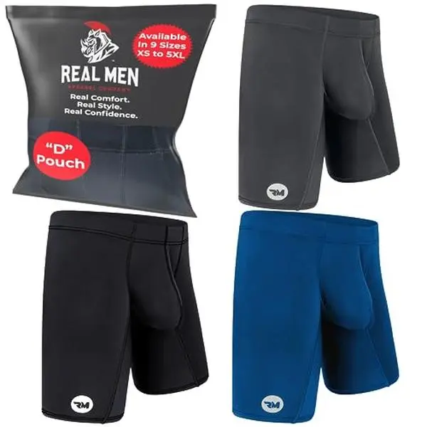 6 inch Nylon Boxer Briefs Pouch 3 pack Blk/Blu/Gry Mens Workout Clothes Christmas Menswear Underwear Sexy Ice Silk Stretchy Trunk Sweat Elephant Sun Activewear Sportswear Athletic