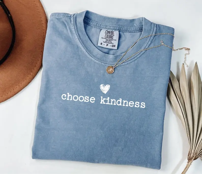 Comfort Colors Choose Kindness Teacher Shirt, Be Kind Graphic Tee, Cute Elementary School Teacher T-Shirt, Back to School Teacher Appreciation Gift
