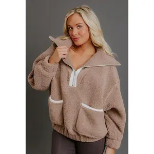 Cozy Season Sherpa Quarter Zip Pullover