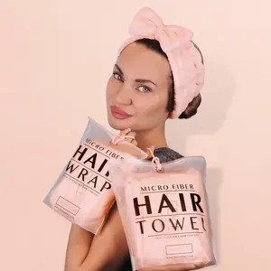 Microfiber Trio Hair Towel, Hair Wrap, Microfiber Skincare Spa Headband Set