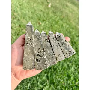 Pyrite Obelisk Tower – Intuitive Pick | Protection & Abundance Crystal
