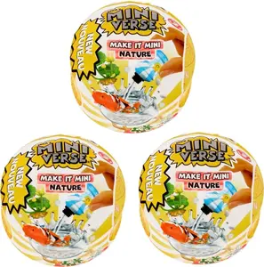 Make It Mini Nature Series 2 (3 Pack) Collectibles, Blind Pack, DIY, Crafts, Resin Play, Replica Plants, Animals, Small Flowers, Botanicals, NOT Edible, Collectors