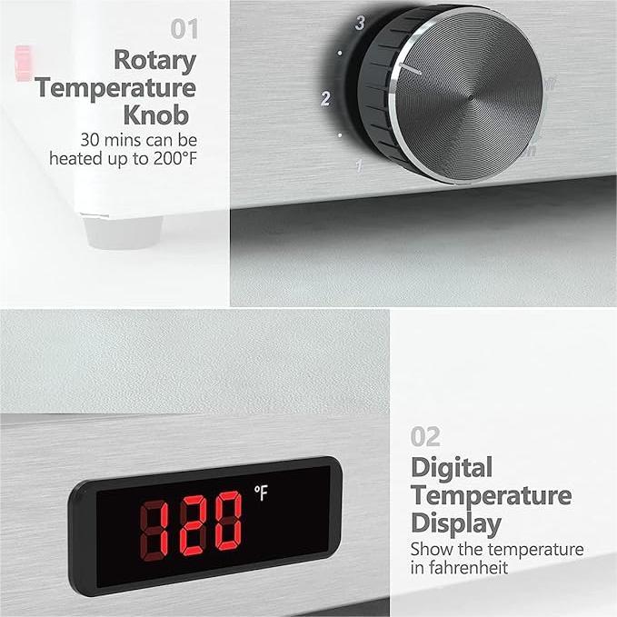 GARVEE 9QT Electric Chafing Dish Set with Temperature Control, Stainless Steel Buffet Servers and Warmers, Ideal for Catering Events, Available in Various Pan Configurations for Versatile Use GARVEE 9QT Electric Chafing Dish Set with Temperature Control, Stainless Steel Buffet Servers and Warmers, Ideal for Catering Events, Available in Various Pan Configurations for Versatile Use