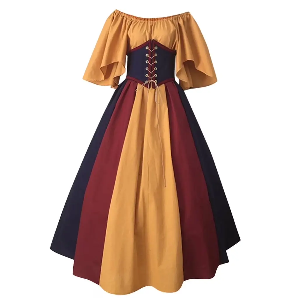 Womens Renaissance Faire Dresses Medieval Irish Traditional plus Size Dresses Ruffle over Dress Corset Retro Cosplay Gown wedding guest dresses for women Womens Renaissance Faire Dresses Medieval Irish Traditional plus Size Dresses Ruffle over Dress Corset Retro Cosplay Gown wedding guest dresses for women