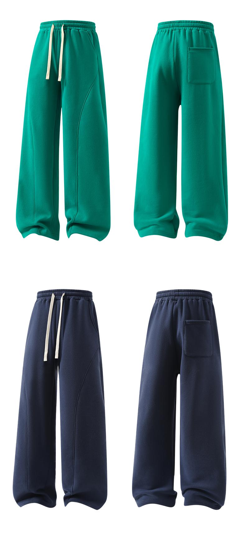 Men's Fleece Thermal Lined Sweatpants  Oversize Drawstring Waist Casual Loose Pants for Fall Winter School Season Daily Wear Stylish Menswear