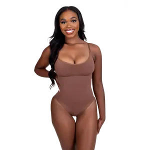 Brown Shapewear Sculpting Bodysuit