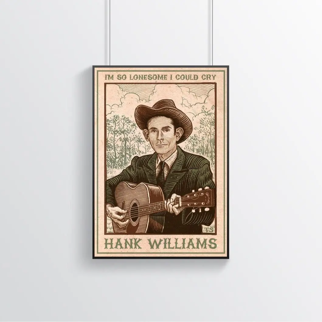 Hank Williams Poster | Artist Poster | Room Decor | Wall Decor