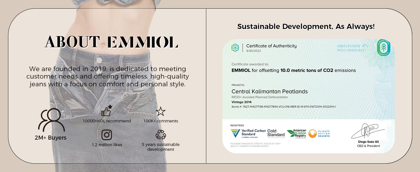 EMMIOL Women Hip Hop Baggy Jeans Wide Leg Mid-Low Waist Jeans Loose Boyfriends Jeans 90s Vintage Denim Pants casual comfy Black Womenswear