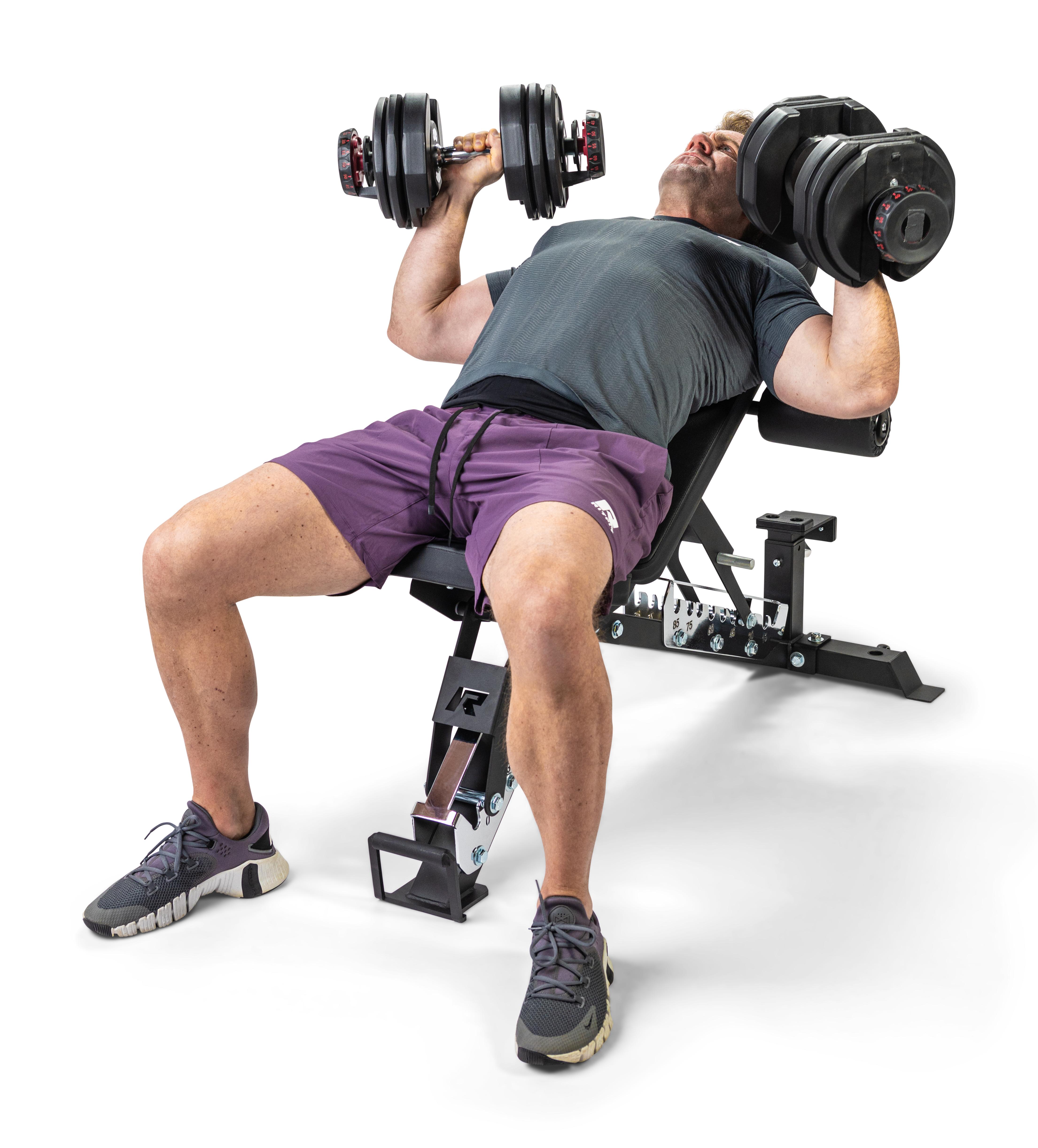 RitFit GATOR 1600LB 3-Section Adjustable Weight Bench(Black/Red)