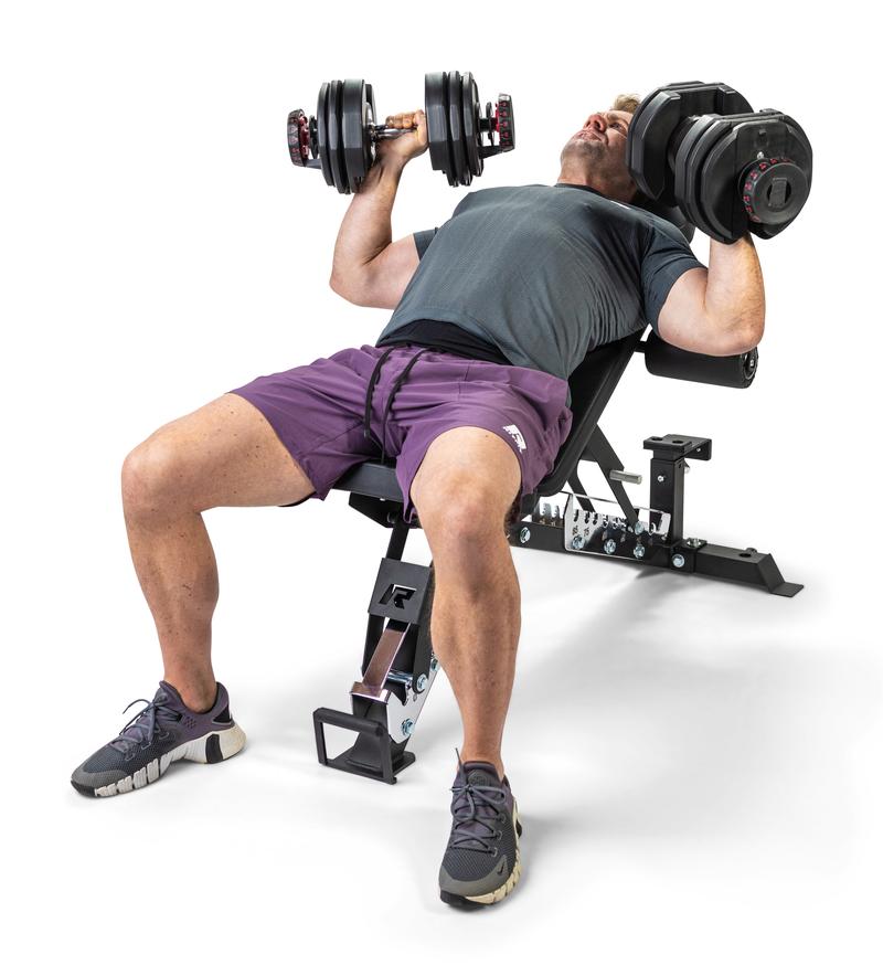 RitFit GATOR 1600LB 3-Section Adjustable Weight Bench(Black/Red)