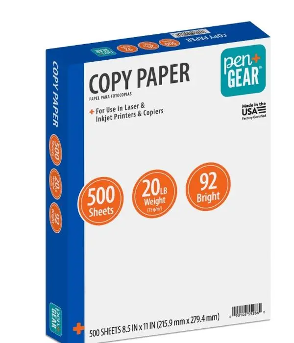 Pen+Gear Copy Paper, 8.5" x 11", 20 lb, White, 500 Sheets
