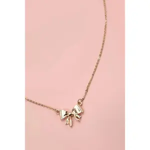 Mini Bow Ribbon Necklace