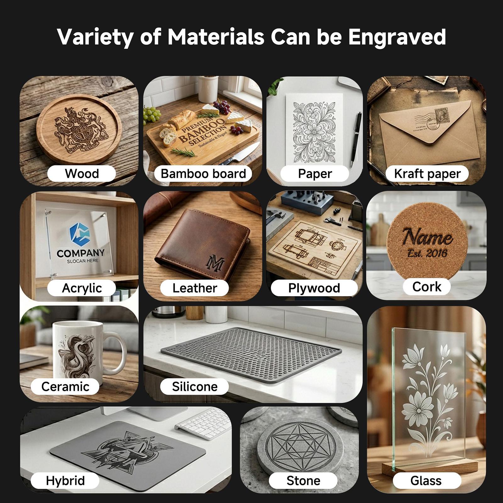 Artilume T1 Portable Laser Engraver for Beginners, Foldable & Compact, No Setup Needed, High Precision Engraving Machine for Wood, Leather, Acrylic & Metal, DIY Crafts and Custom Projects