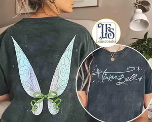 Two Sided #TinkerBellll Costume Shirt, #PeterPa Matching Tee, Fairy Wings Graphic Shirt, Magic Kingdom Family Vacation 2026 Trip