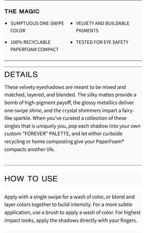 EYESHADOW SINGLES | ELVIN THINGS