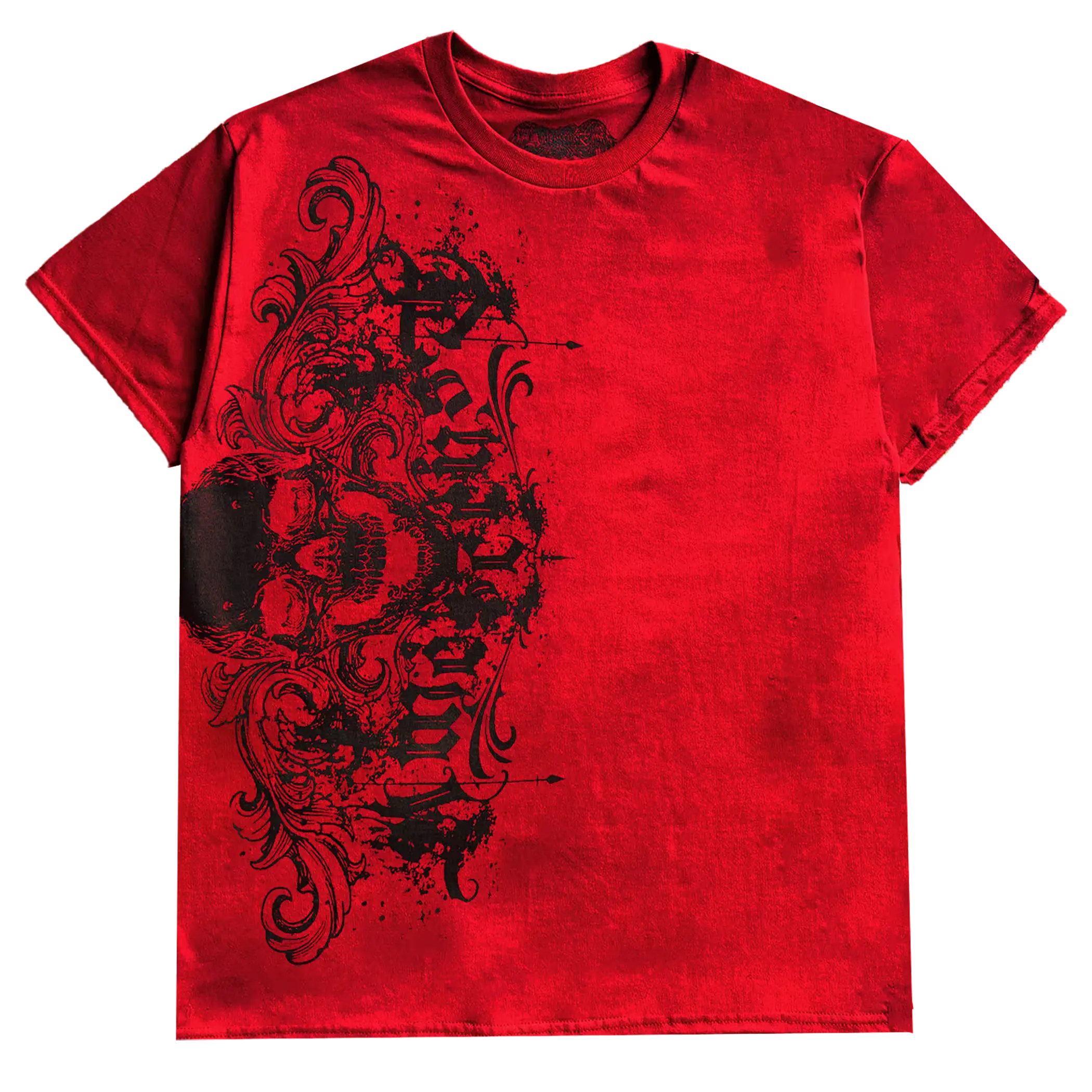 "STAINED" T-SHIRT (CARDINAL RED)