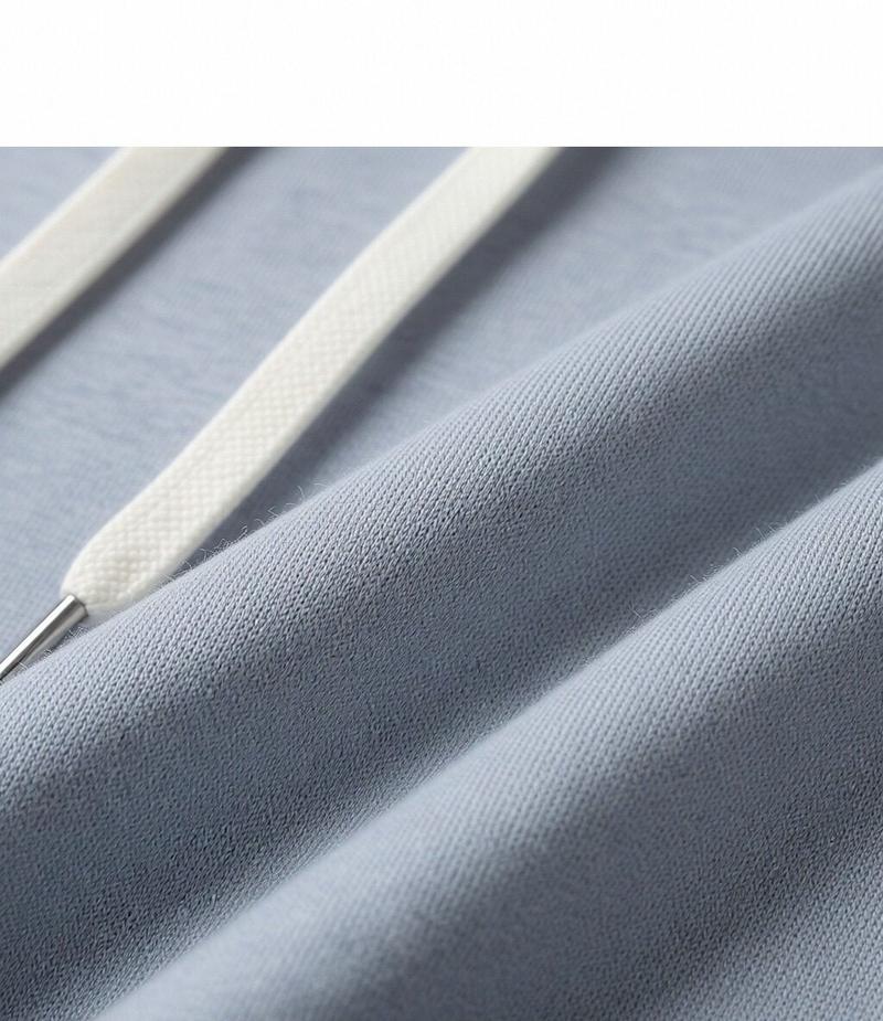 2026 Spring/Autumn New Men's Casual Sportswear Two-Piece Set - Solid Color Hooded Sweatshirt + Cuffed Sweatpants Set with Regular Fit Drawstring Design, Suitable for Daily Street Wear and Home Leisure Activities