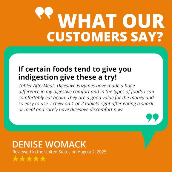 Zahler AfterMeals Natural Antacid Chews Papaya Enzyme Chewable Tablets 100 Count Certified Kosher Digestive Aid Supplement with Calcium for Healthy Bones & Teeth