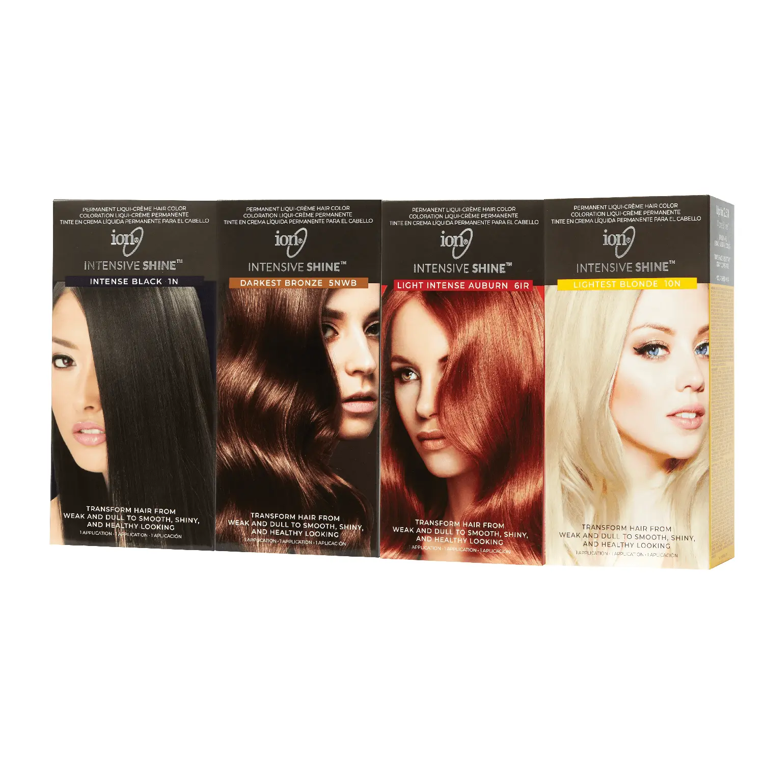 ion Permanent Hair Color Kit, Intense Light Auburn 5IR - Brightening Dye with Coconut Oil Blend for Intense Shine & Gray Coverage, Cream, Intensive, Argan Oil, Dyeing Hair, At-Home Hair Color