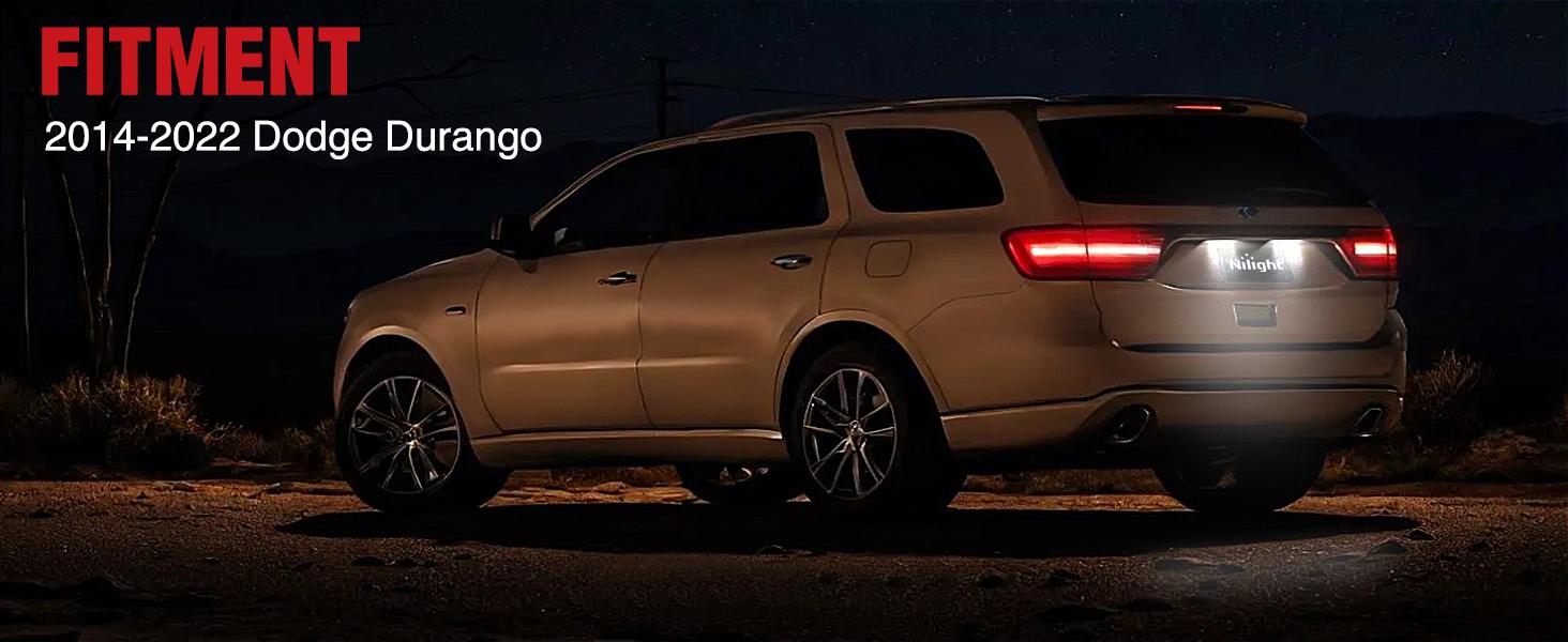 Nilight License Plate Lights Compatible with 2014 2015 2016 2017 2018 2019 2020 2021 2022 2023 Dodge Durango 6000K White Clear Lens 2PCS Pack