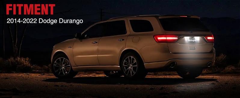 Nilight License Plate Lights Compatible with 2014 2015 2016 2017 2018 2019 2020 2021 2022 2023 Dodge Durango 6000K White Clear Lens 2PCS Pack