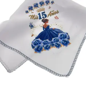 12pcs Quinceañera Recuerdos Multipack Printed Polyester Napkins, 10x10in Durable Tableware with Elegant Design & Message for Quinceañera Celebrations, Multipack Napkins, Printed Napkins
