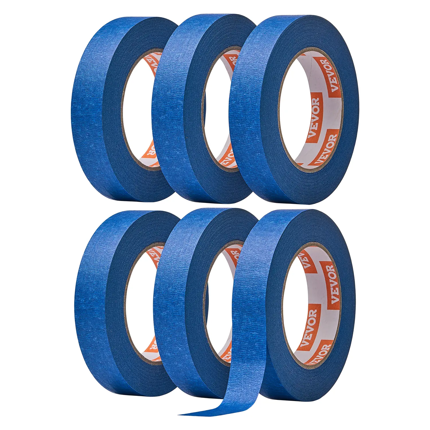 【Summerfinds】VEVOR Painters Tape,1 Inch Wide (0.94 In x 60 Yds)6 RollsBlue Painter Tape for PaintingEdgeTrimCeilingMasking Tape Protects Surfaces and Removes EasilyDIY Craft ArtLabeling Decoration, Adhesive Masking Tape, Multi-Roll Masking Tape