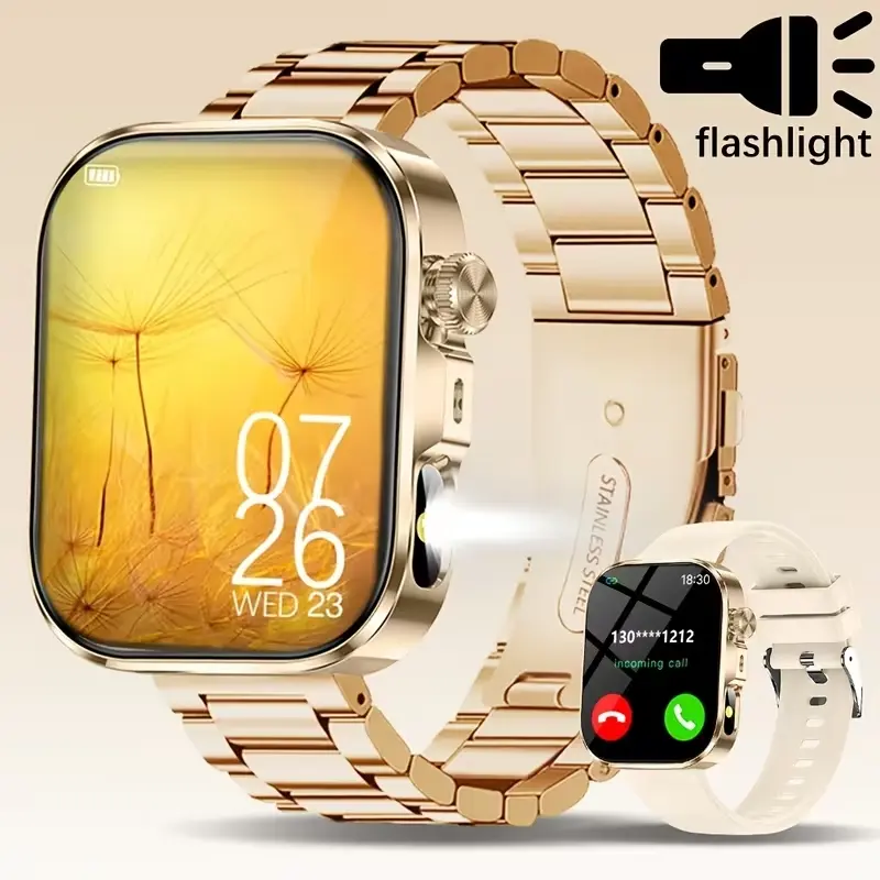 Anniversary Gift Multifunctional Smartwatch for Men Women - Wireless Call, Message Notification & Reminder, Pedometer, Multiple Sports Modes for Fitness, Weather Forecast, Wireless Connection
