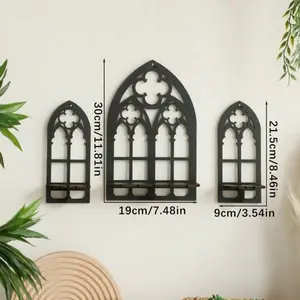 Vintage Gothic Wooden Wall Shelves