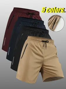 Men’s Lightweight Summer Casual Running Shorts, 4-Pack — Suitable for Fitness Training and Outdoor Wear