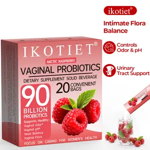 IKOTIET Women's Probiotic Fruit Drink - Gluten-Free Edible Dietary Supplement, Healthcare Beverage with Probiotics & Digestive Enzymes, Supports Intimate pH Balance, Relieves Dryness/Discomfort, 20 Servings per Box