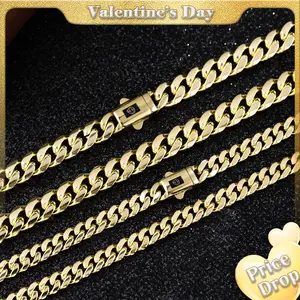 Holylegend 14K Real Gold-Plated Royal Monaco Cuban Necklace, Italian Jewelry for Men & Women, Gift for Fashion Lovers