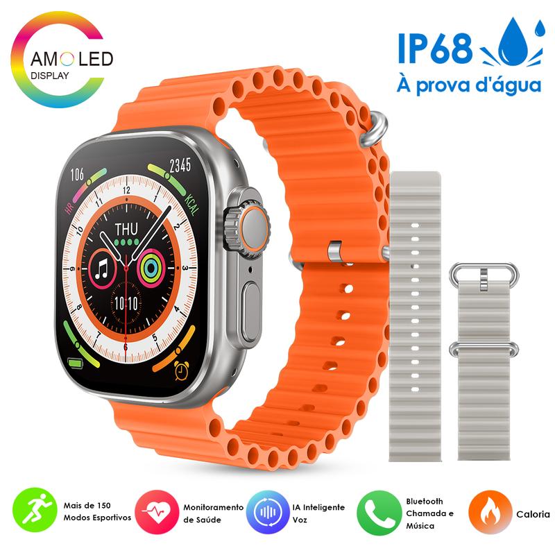 PINTEEK Smartwatch A10PRO/AM08 IP68 Waterproof AMOLED Display ChatGPT Bluetooth Calling 150+ Sports Modes Heart Rate SpO2 Sleep Monitoring Unisex Gift for Man