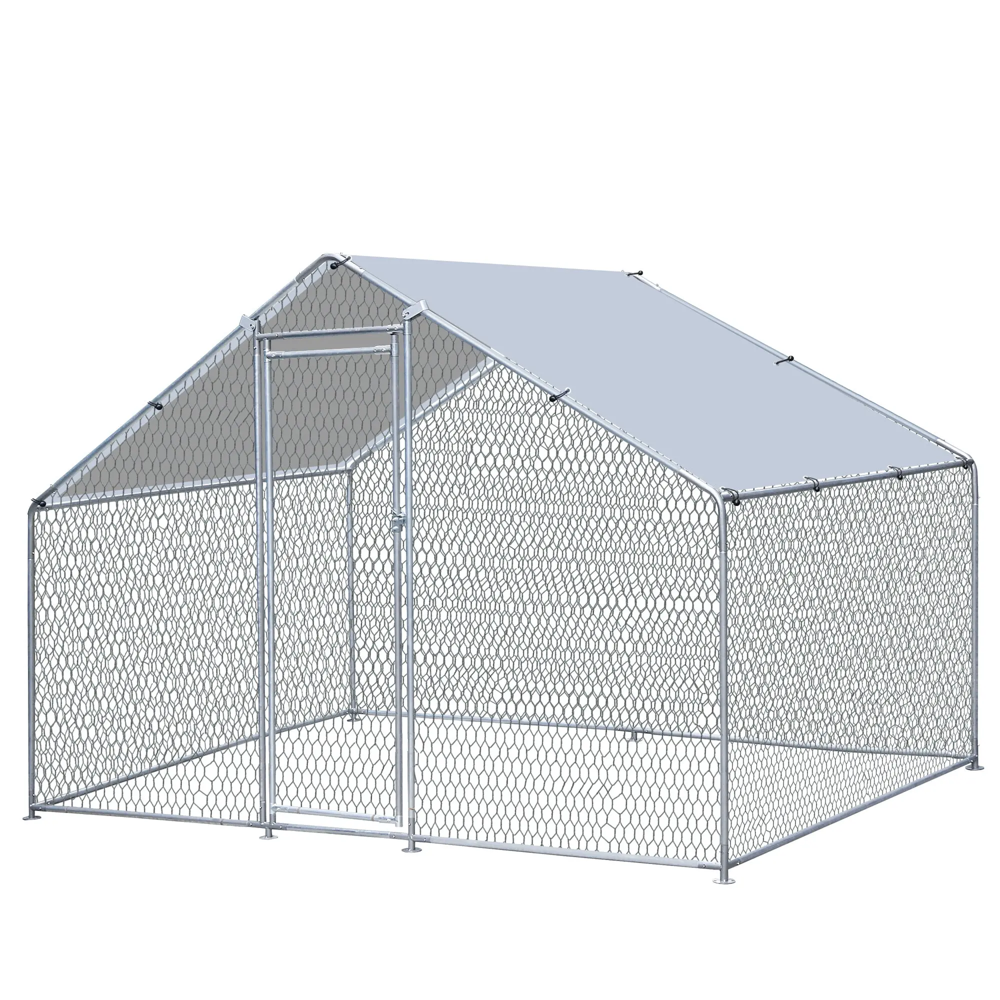 Segawe Large Metal Chicken Coop Enclosure & Outdoor Cage - Waterproof Cover, Chicken Wire Fence, Durable Metal Construction, Outdoor Chicken Cage