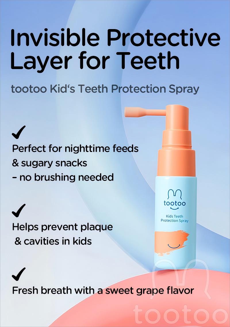 tootoo Toddler's  Probiotic Oral Spray,  Natural Cavity Defense & Fresh Breath, Grape Flavor with Xylitol & Probiotic, Fluoride Free, PortableToothpaste Helper , 20ml